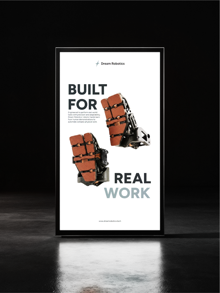 Dream Robotics — outdoor poster mockup