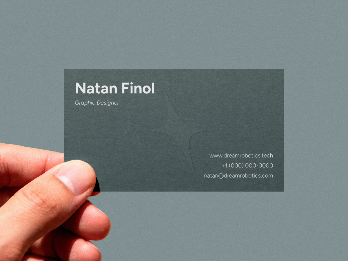 Dream Robotics — business card mockup
