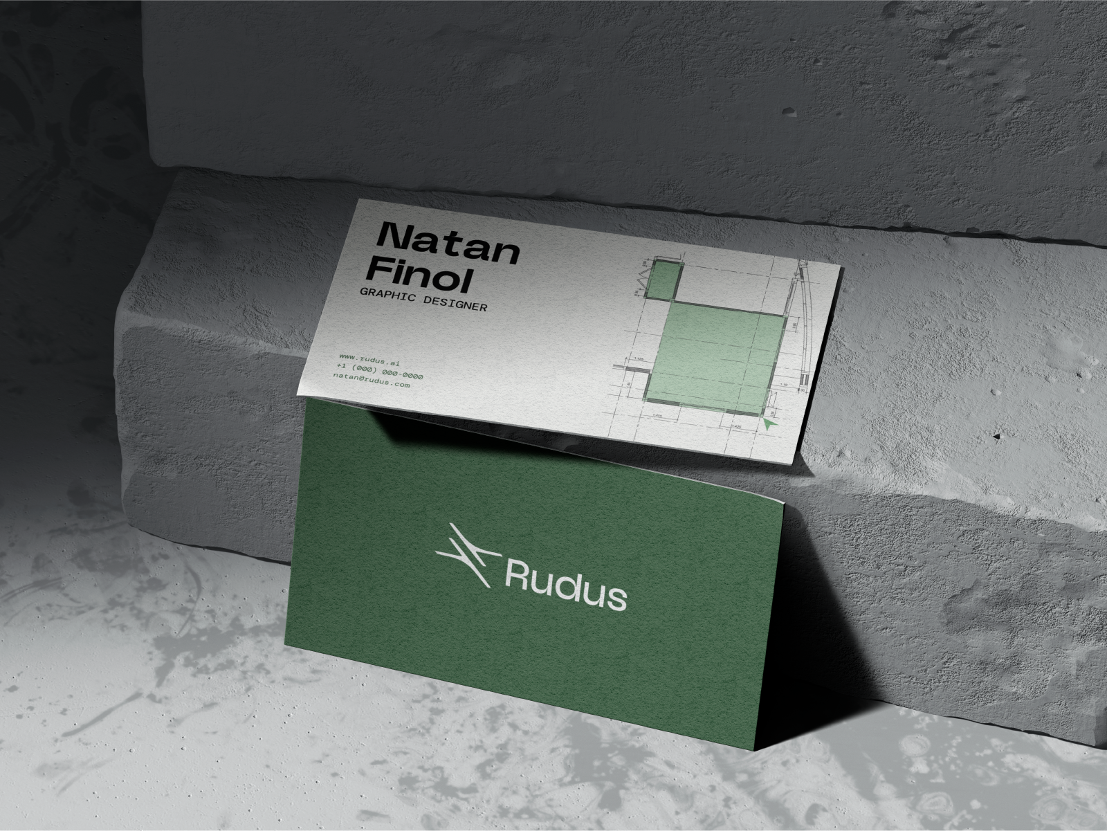 Rudus — business card mockup